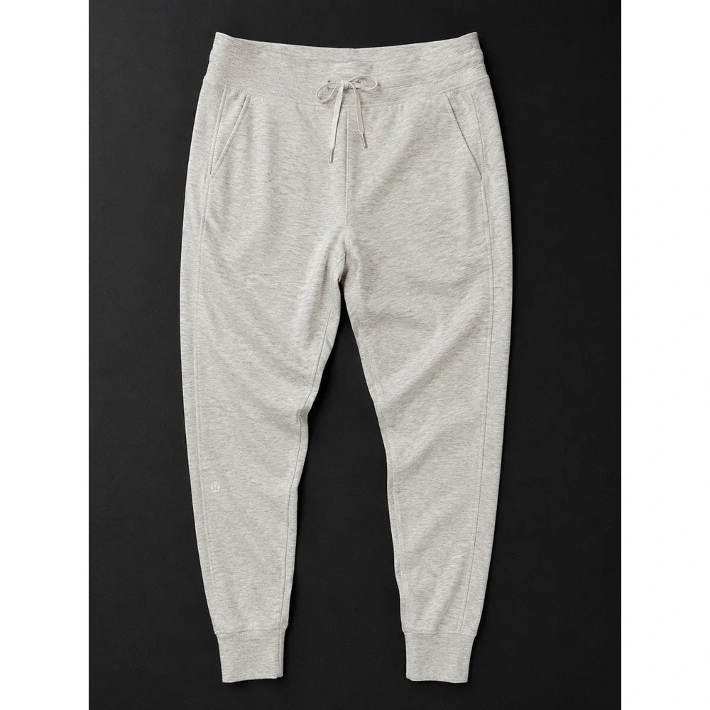 lululemon Warm Down Jogger Soft Touch Size 12 Heathered Core Ultra Light Grey